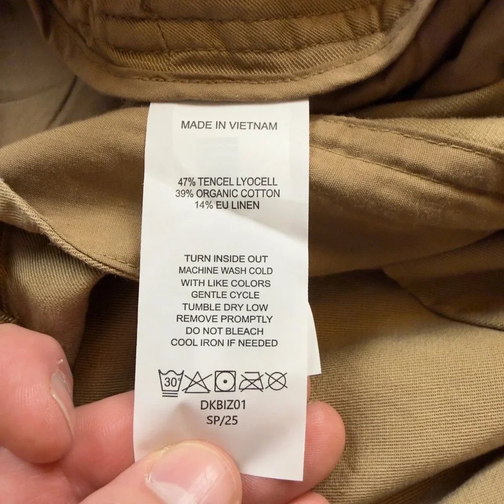 Quince Drapey Twill Tapered Trouser Baywood Tan Brown LB52279-DKBIZ01 Size 4 NWT